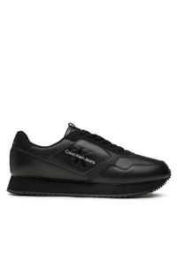 Calvin Klein Jeans Sneakersy Retro Runner Lth-Pu Mono Patch YM0YM00581 Czarny. Kolor: czarny. Materiał: skóra #1