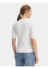 MICHAEL Michael Kors Bluzka MS661FZ5ZV Biały Slim Fit. Kolor: biały. Materiał: syntetyk #3