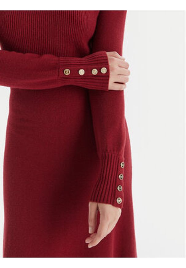 Artigli Sukienka dzianinowa ACAB003090 Bordowy Regular Fit. Kolor: czerwony. Materiał: syntetyk