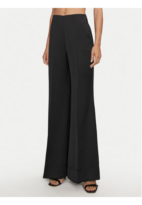 ACCESS FASHION Spodnie materiałowe 44-5104-202 Czarny Flare Fit. Kolor: czarny. Materiał: syntetyk