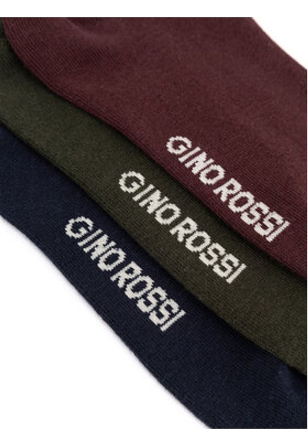 Gino Rossi Skarpety długie 3MB-002-AW24 (3-pack) Kolorowy. Materiał: bawełna. Wzór: kolorowy