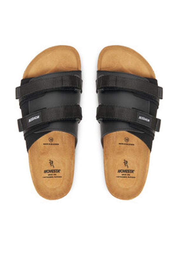 Novesta Klapki Partisan N358001-999701NER Czarny. Kolor: czarny. Materiał: skóra