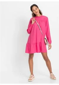 Sukienka koszulowa TENCEL™ Lyocell bonprix różowy. Kolor: różowy. Materiał: lyocell. Typ sukienki: koszulowe #2