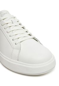 Calvin Klein Sneakersy Low Top Lace Up Lth HM0HM01016 Biały. Kolor: biały. Materiał: skóra