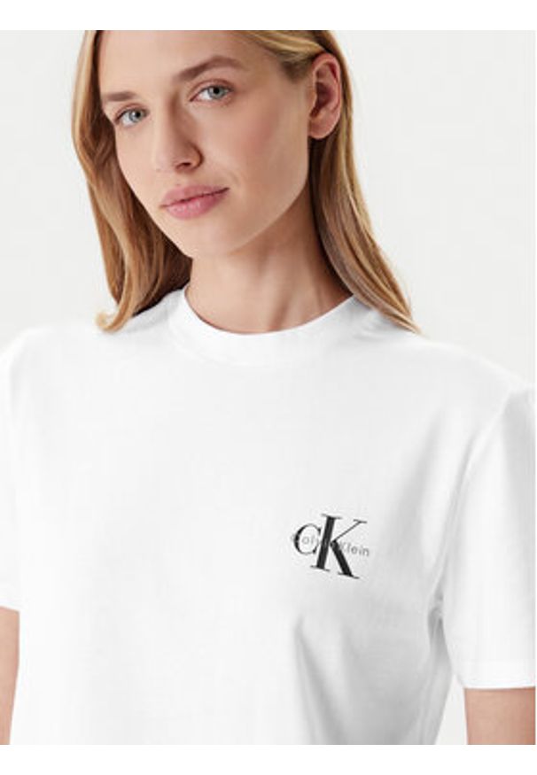 Calvin Klein Jeans Komplet 2 t-shirtów LV047C905G Biały Regular Fit. Kolor: biały. Materiał: bawełna