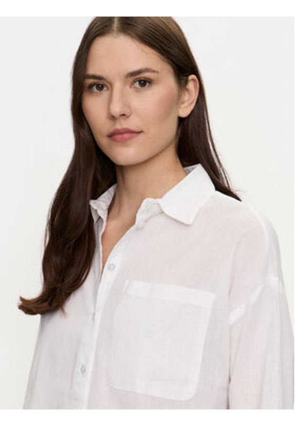 Brave Soul Koszula LSH-659ARIEL Biały Regular Fit. Kolor: biały. Materiał: bawełna