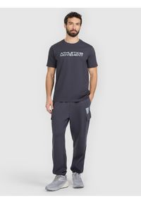 4f - 4F Spodnie dresowe joggery męskie - szare S. Kolor: szary. Materiał: dresówka #2