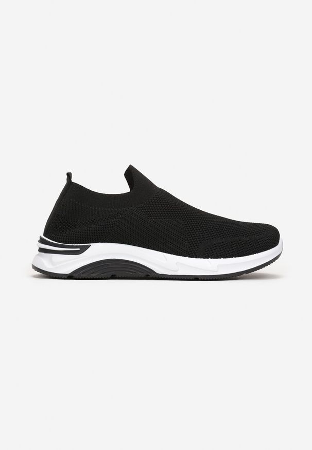 Renee - Czarne Buty Sportowe Przed Kostkę ze Skarpetkową Cholewką Libbita. Wysokość cholewki: przed kostkę. Kolor: czarny. Szerokość cholewki: normalna