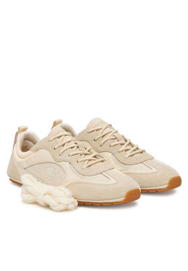 Tory Burch Sneakersy 176839 Beżowy. Kolor: beżowy. Materiał: zamsz, skóra