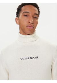 Guess Jeans Golf M5BR58 Z0561 Écru Regular Fit. Typ kołnierza: golf. Materiał: bawełna #5