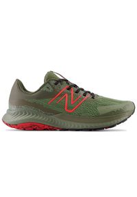 Buty męskie New Balance DynaSoft Nitrel v5 MTNTRRG5 – zielone. Kolor: zielony. Materiał: syntetyk, materiał. Szerokość cholewki: normalna. Sport: fitness, bieganie