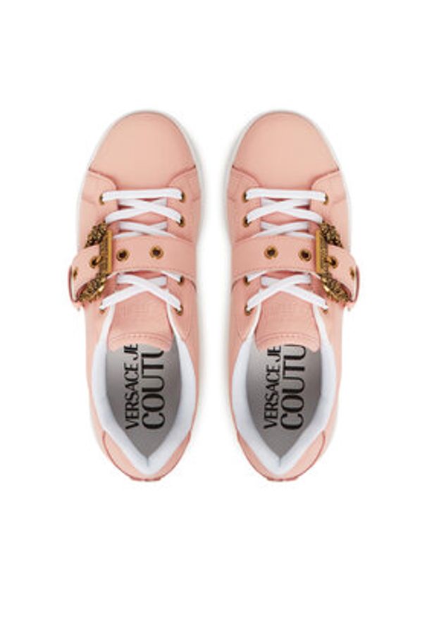 Versace Jeans Couture Sneakersy 78VA3SK9 Różowy. Kolor: różowy. Materiał: skóra