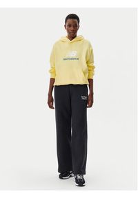 New Balance Bluza WT51501 Żółty Oversize. Kolor: żółty. Materiał: bawełna