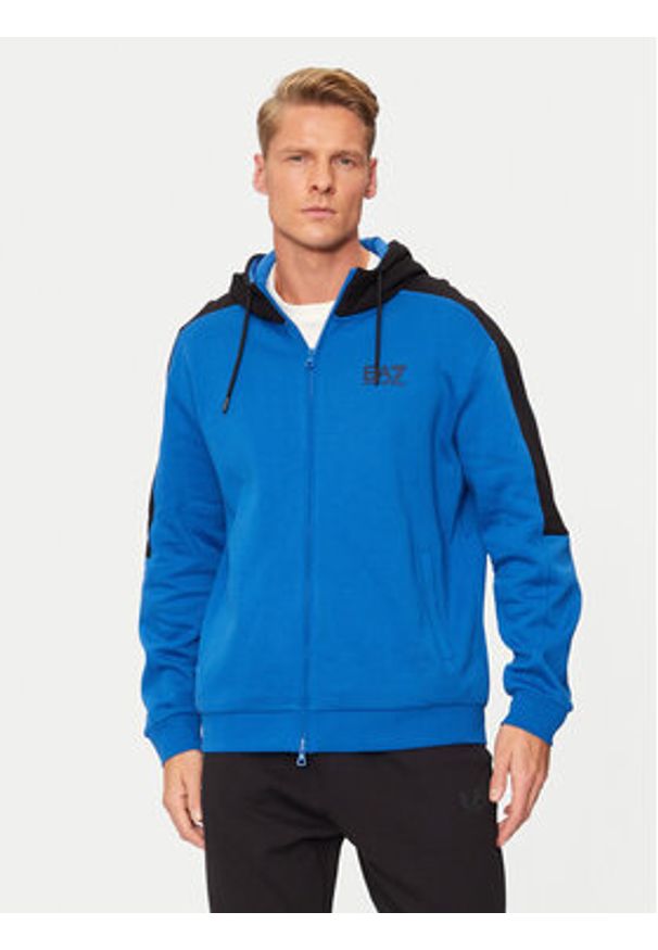 EA7 Emporio Armani Dres 6DPV66 PJVTZ 25BJ Niebieski Regular Fit. Kolor: niebieski. Materiał: bawełna