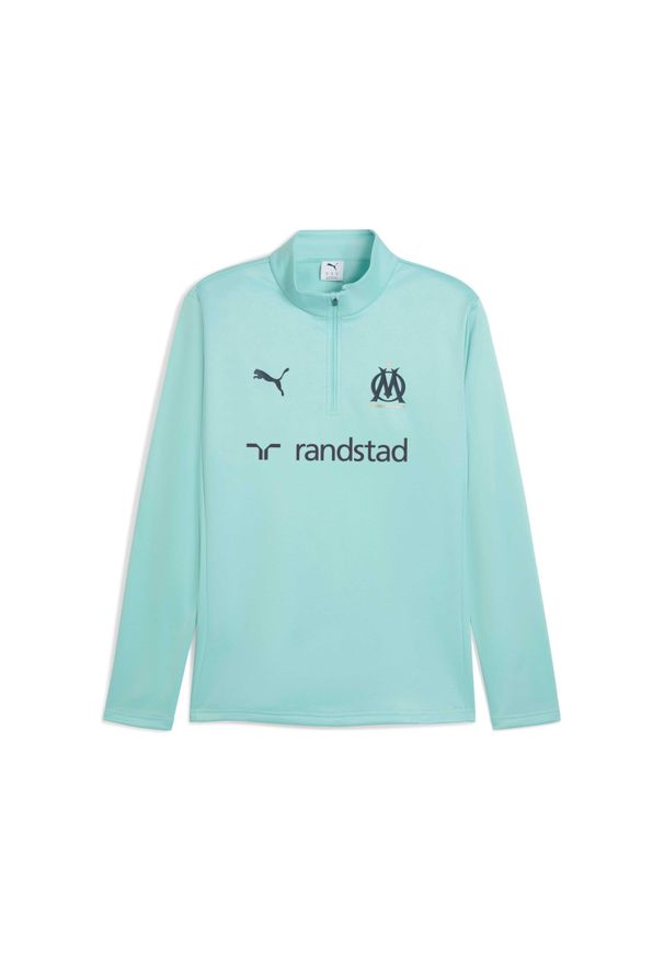 Puma - Zestaw dresowy OM 2025/26. Kolor: niebieski. Materiał: dresówka. Sport: piłka nożna