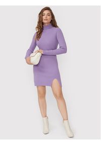 Kontatto Sukienka dzianinowa 3M7616 Fioletowy Slim Fit. Kolor: fioletowy. Materiał: syntetyk #5
