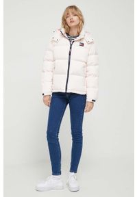 Tommy Jeans kurtka puchowa damska kolor różowy zimowa. Kolor: różowy. Materiał: puch. Sezon: zima #6