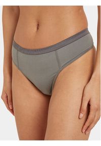 Calvin Klein Underwear Stringi 000QF7431E Szary. Kolor: szary. Materiał: syntetyk