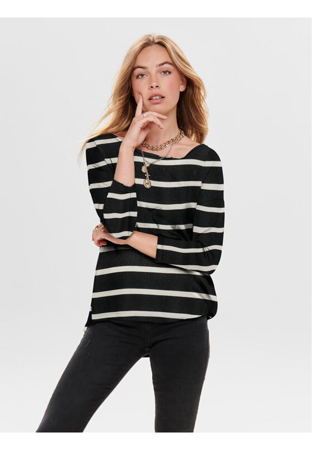 only - ONLY Bluzka 15144286 Czarny Loose Fit. Kolor: czarny. Materiał: syntetyk
