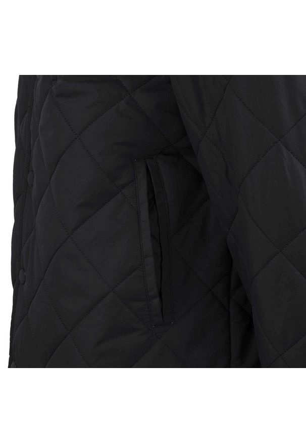 Przejściowa (Delikatnie Ocieplona) Kurtka Pikowana - Brave Soul - Czarna. Kolor: czarny. Materiał: poliester, tkanina. Sezon: wiosna, zima, jesień