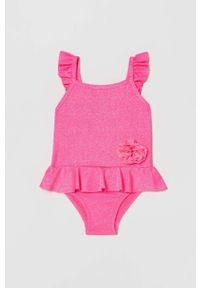 OVS jednoczęściowy strój kąpielowy niemowlęcy kolor różowy. Kolor: różowy. Rodzaj stanika: odpinane ramiączka #1
