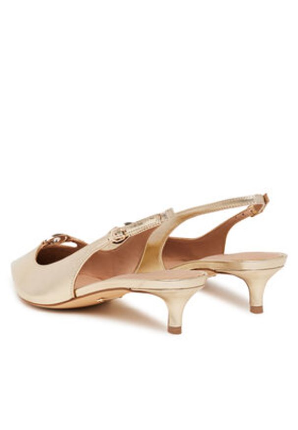 Guess Sandały FLTJES LEM05 Złoty. Kolor: złoty. Materiał: skóra