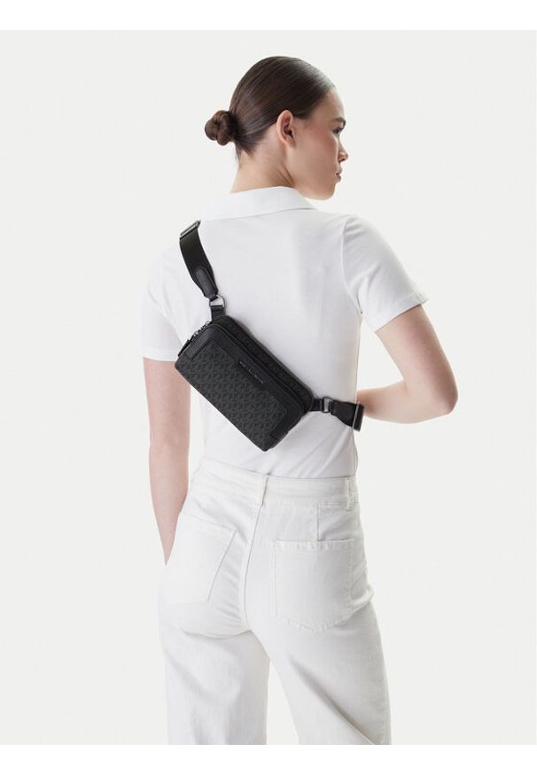 MICHAEL Michael Kors Saszetka 33R6LBNM1O Czarny. Kolor: czarny. Materiał: skóra