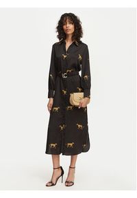 LOLA CASADEMUNT Sukienka koszulowa LS2616091 Czarny Regular Fit. Kolor: czarny. Materiał: syntetyk. Typ sukienki: koszulowe #3