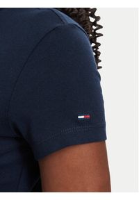 Tommy Jeans T-Shirt Ess Logo DW0DW23479 Granatowy Slim Fit. Kolor: niebieski. Materiał: bawełna #3