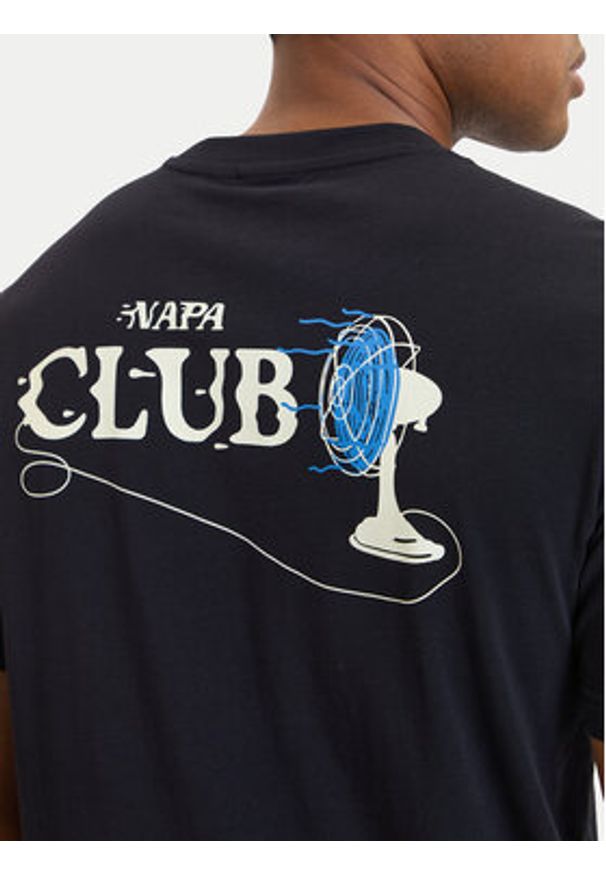 Napapijri T-Shirt S-Flint NP0A4FZZ Czarny Regular Fit. Kolor: czarny. Materiał: bawełna