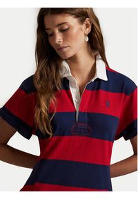 Polo Ralph Lauren Sukienka codzienna 211971761001 Czerwony Regular Fit. Okazja: na co dzień. Typ kołnierza: polo. Kolor: czerwony. Materiał: bawełna. Typ sukienki: proste. Styl: casual #5