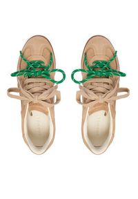 Nokwol Sneakersy August Beżowy. Kolor: beżowy. Materiał: zamsz, skóra
