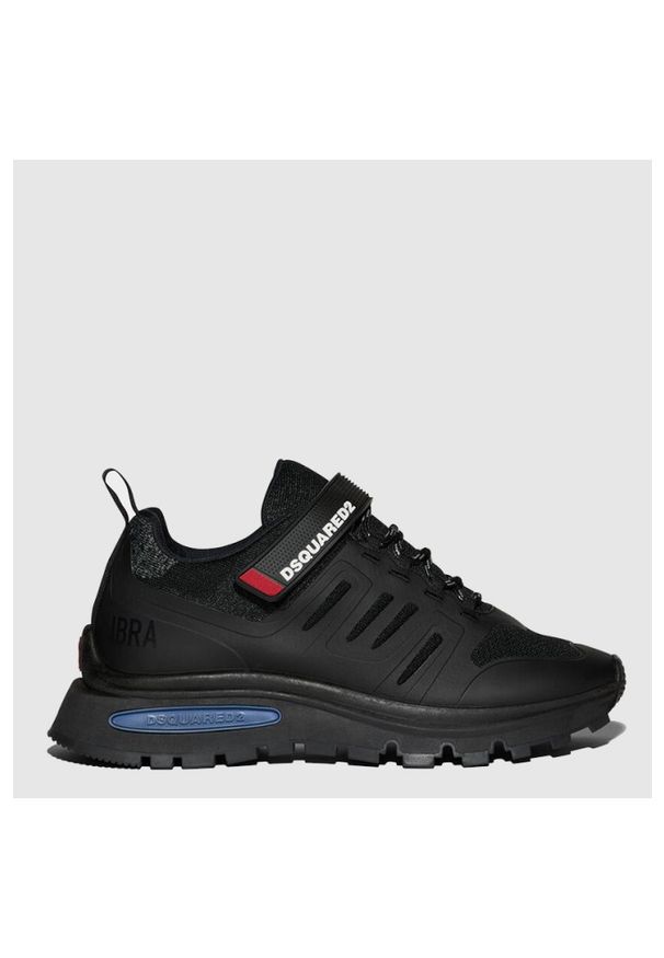 DSQUARED2 Czarne sneakersy męskie runds2 ibra, Rozmiar 44. Kolor: czarny