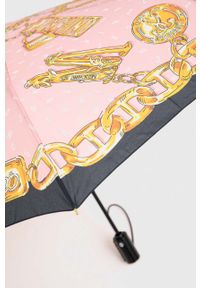 MOSCHINO - Moschino parasol kolor różowy. Kolor: różowy #3