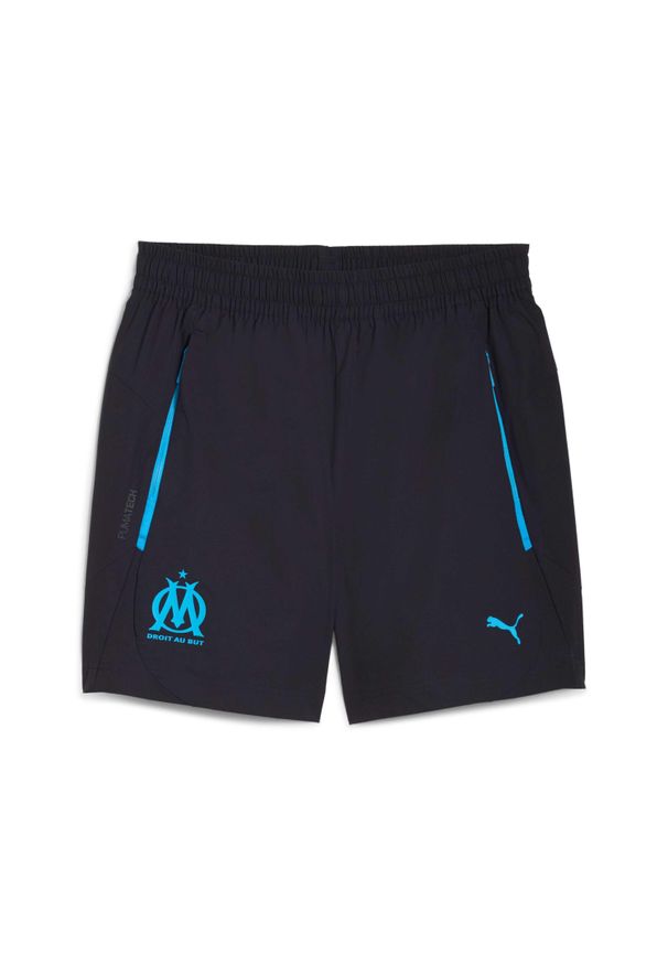 Puma - Tkanina OM Woven 2025/26. Kolor: niebieski. Materiał: tkanina. Sport: piłka nożna