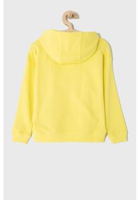 Champion Bluza dziecięca kolor żółty z kapturem z aplikacją. Typ kołnierza: kaptur. Kolor: żółty. Wzór: aplikacja