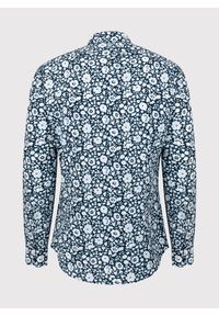 Pako Lorente - PAKO LORENTE – Czarna koszula w białe kwiaty. Okazja: na co dzień. Kolor: czarny, biały, niebieski, wielokolorowy. Materiał: bawełna, jeans. Wzór: kwiaty. Styl: casual, elegancki #6