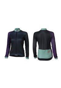Damska koszulka z długim rękawem XLC je-s18. Kolor: zielony, niebieski, wielokolorowy. Długość rękawa: długi rękaw. Długość: długie. Sport: kolarstwo #1