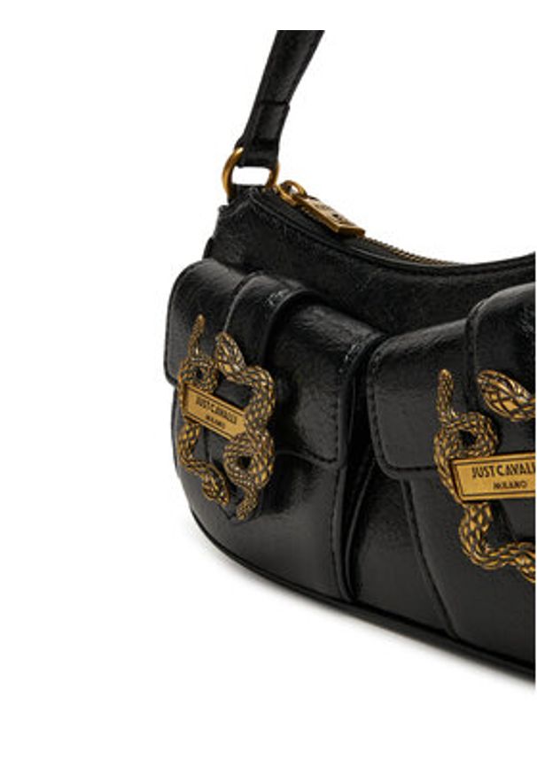 Just Cavalli Torebka 79RA4BX1 ZS969 Czarny. Kolor: czarny. Materiał: skórzane