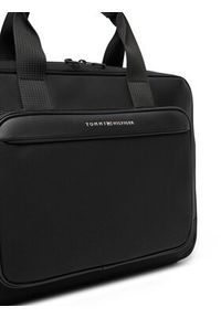 TOMMY HILFIGER - Tommy Hilfiger Torba na laptopa Th Foundation Computer Bag AM0AM13626 Czarny. Kolor: czarny. Materiał: skóra #4