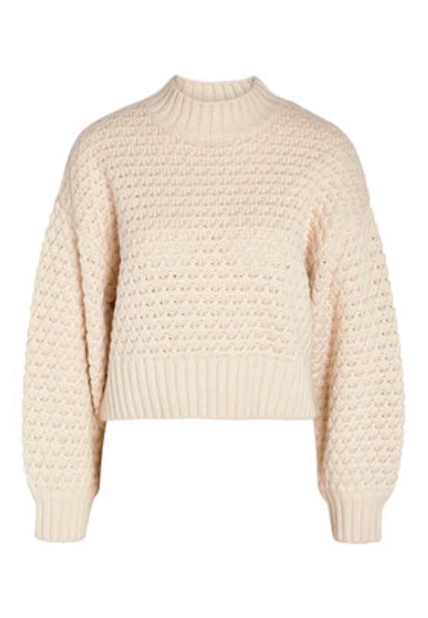 Noisy may - Noisy May Sweter 27028402 Écru Regular Fit. Materiał: syntetyk