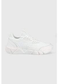 Calvin Klein sneakersy kolor biały. Nosek buta: okrągły. Zapięcie: sznurówki. Kolor: biały. Materiał: poliester, guma