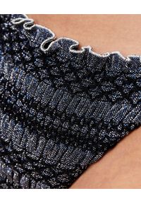 CHIO - Granatowy strój kąpielowy. Kolor: niebieski. Materiał: welur, materiał. Wzór: aplikacja, haft #2