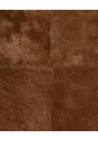 ALMAROSAFUR - Brązowy dwustronny kożuch. Kolor: brązowy. Materiał: puch. Sezon: zima. Styl: klasyczny, elegancki #3