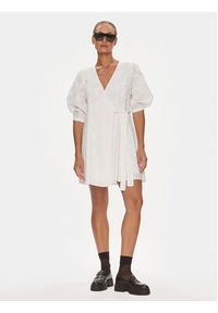 Selected Femme Sukienka 16089220 Biały Regular Fit. Kolor: biały. Materiał: bawełna #5