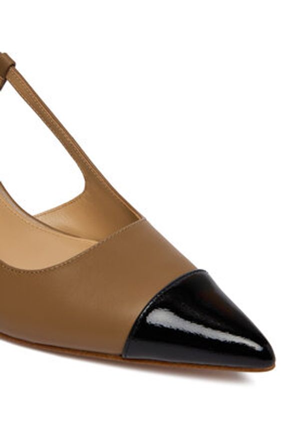 MICHAEL Michael Kors Czółenka Alora Toe Cao Mid Sling 40R6AOMS1L Brązowy. Kolor: brązowy. Materiał: skóra