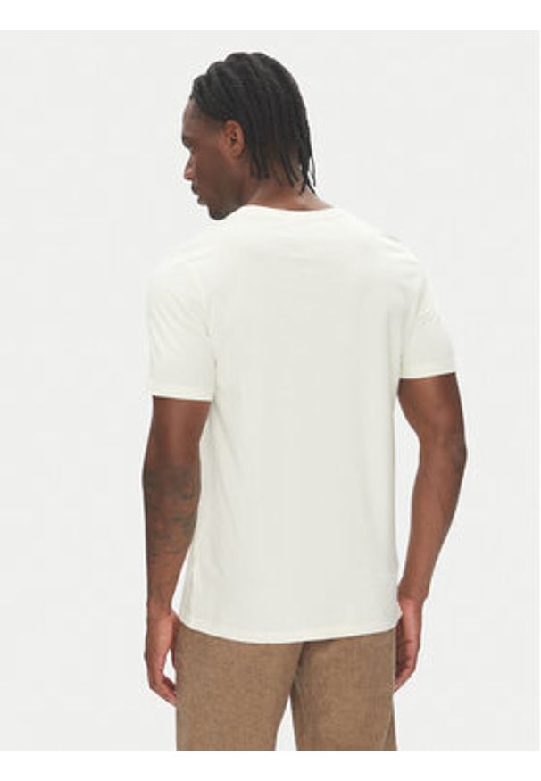 Lindbergh T-Shirt 30-400200 Écru Relaxed Fit. Materiał: bawełna