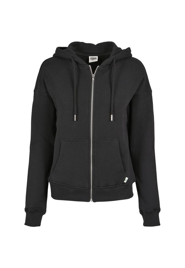 Bluza damska z kapturem Urban Classics organic terry zip. Typ kołnierza: kaptur. Kolor: czarny