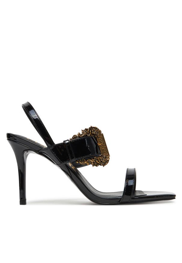 Versace Jeans Couture Sandały 78VA3S71 Czarny. Kolor: czarny. Materiał: skóra