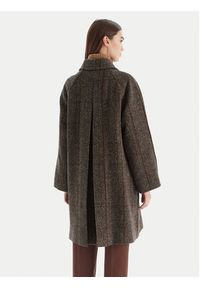 Weekend Max Mara Płaszcz wełniany Pitone 2525016112 Brązowy Regular Fit. Kolor: brązowy. Materiał: wełna #4